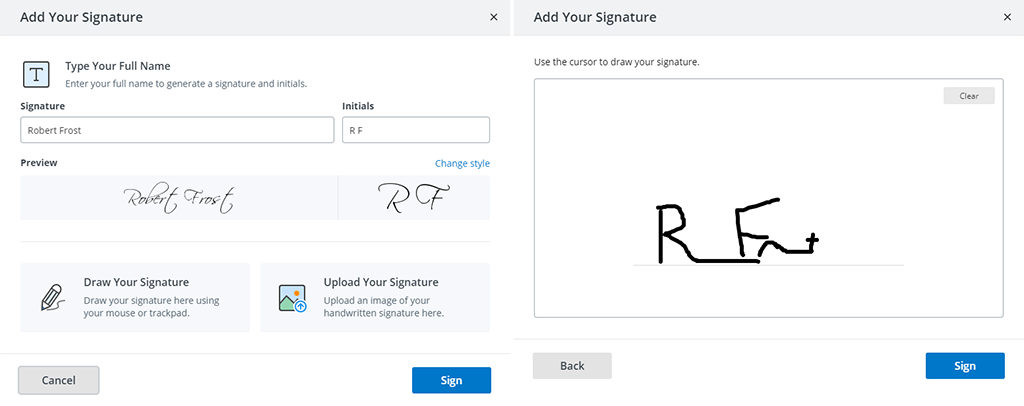 What is considered an electronic signature?