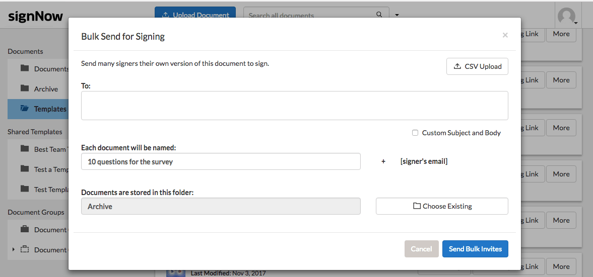 Image of how to Collect Data in Bulk using airSlate SignNow.