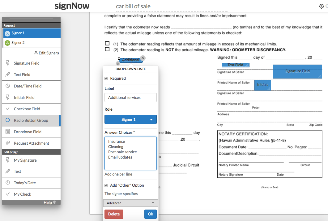 Image of how to Add Fillable Fields using airSlate SignNow.