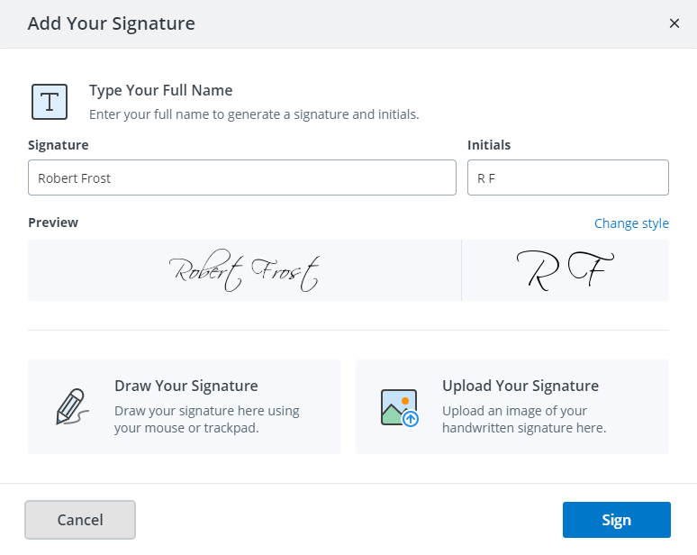 pdf signature no sign up