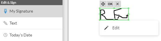 Drawing your signature