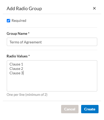 Radio groups