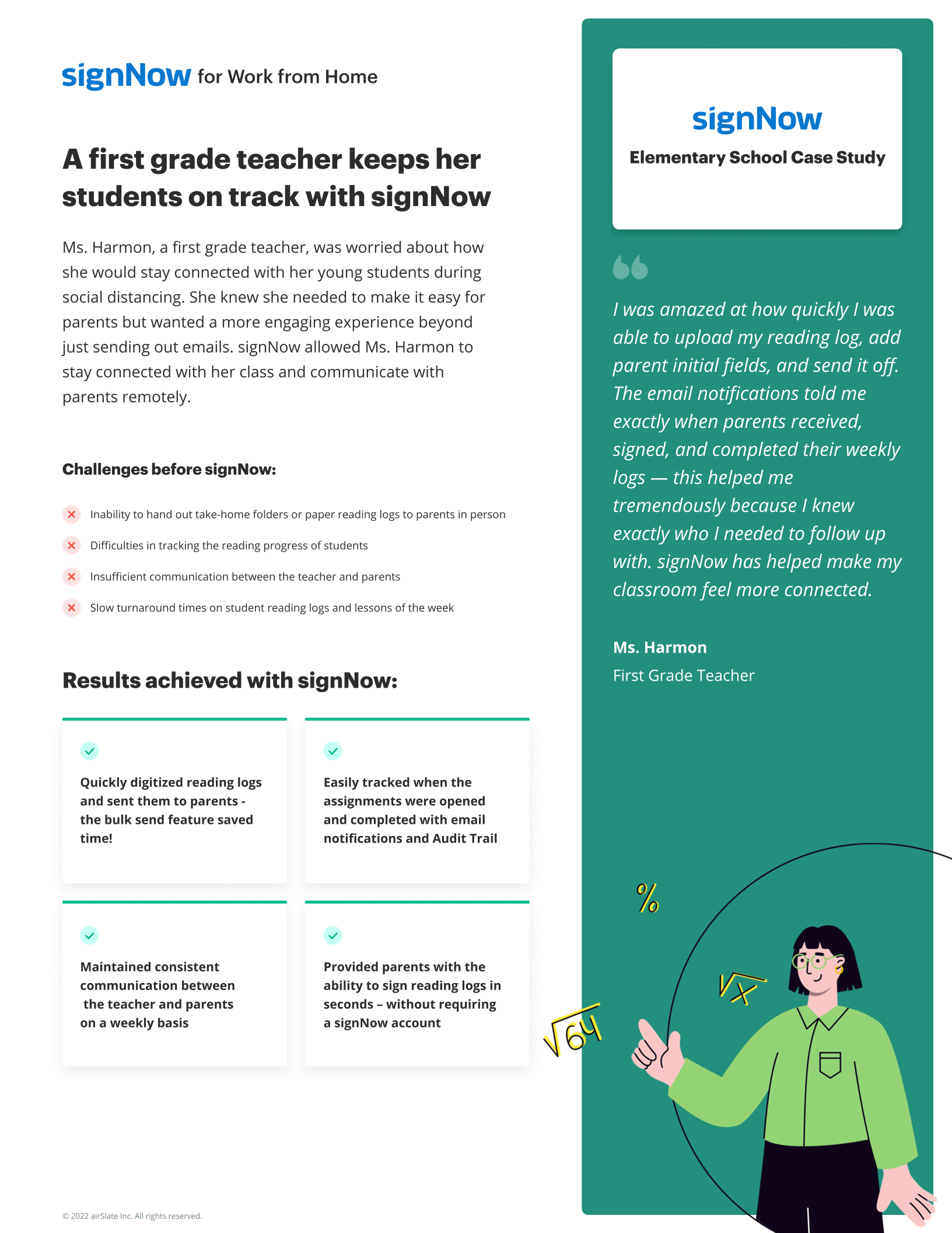 Elementary schools: eSignature solution to support remote work