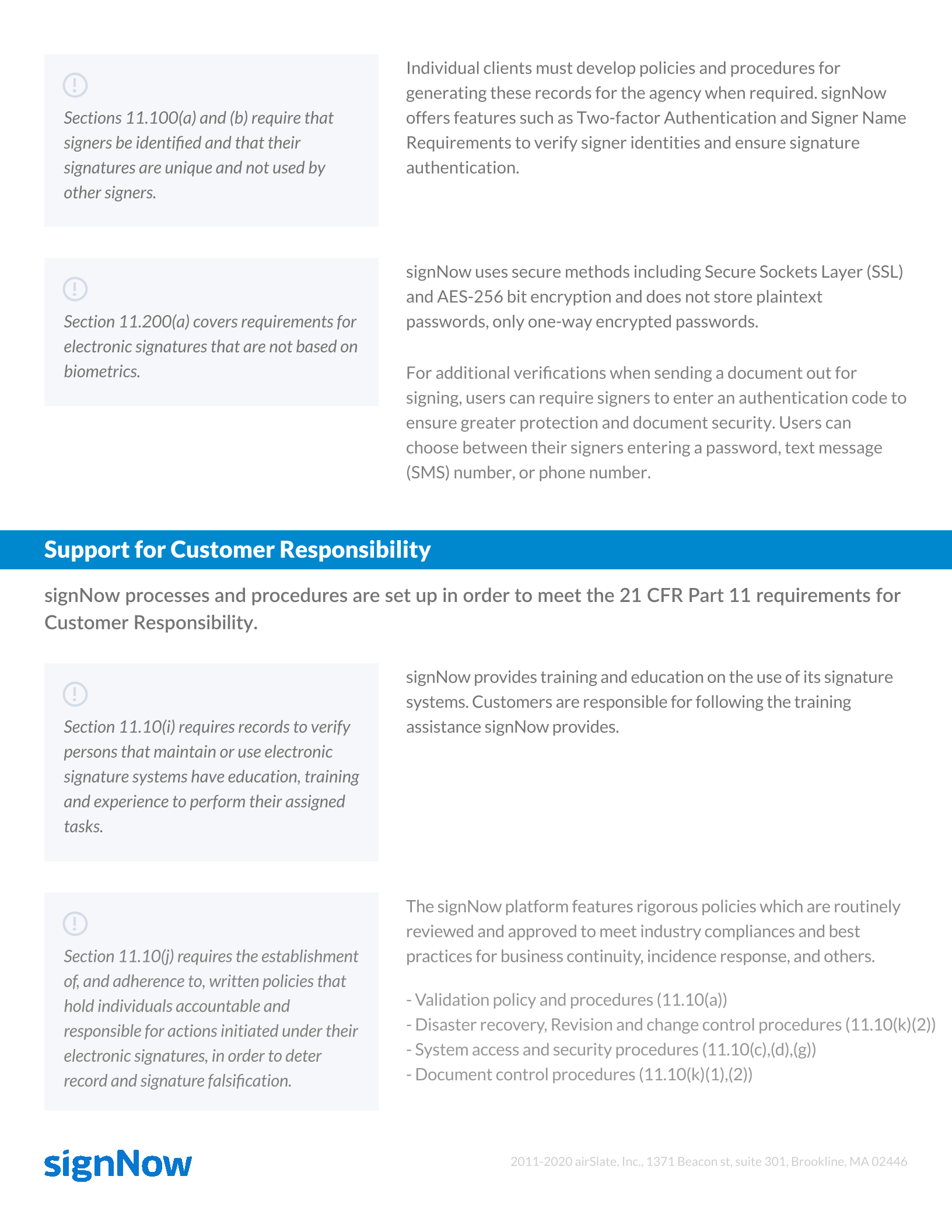 How signNow meets 21 CFR Part 11 requirements