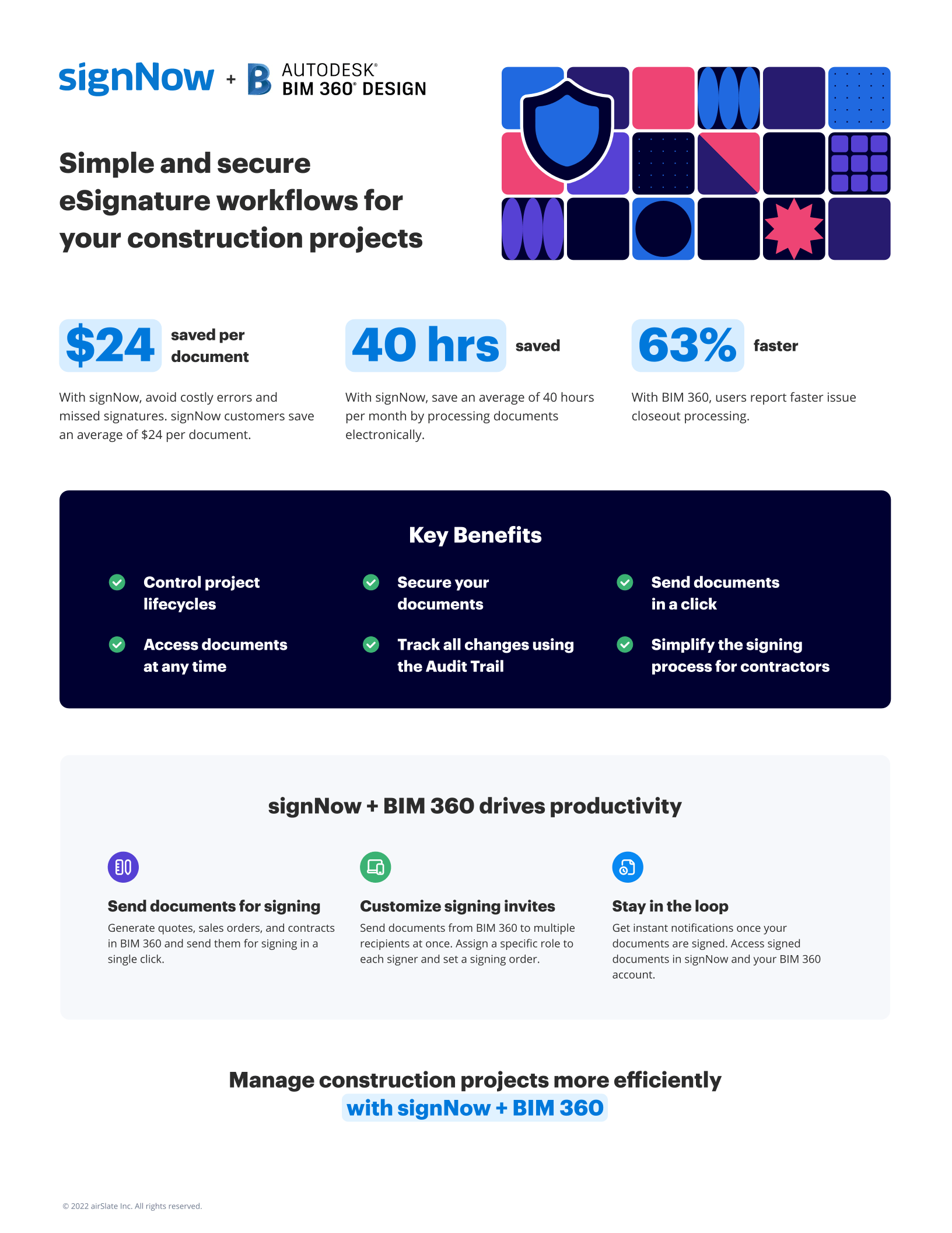 signNow for Autodesk infographic