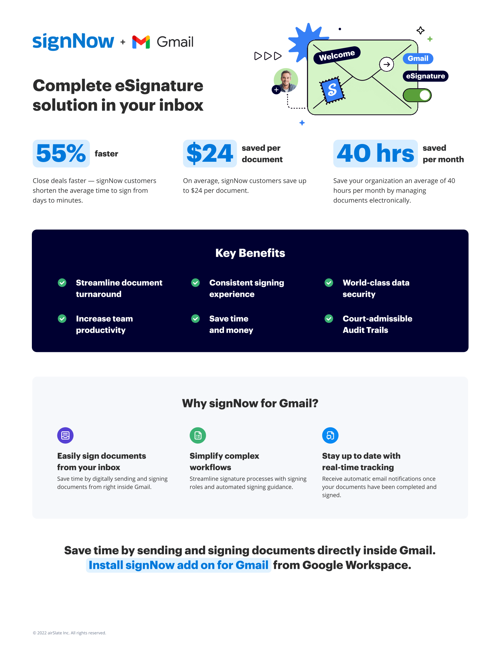 signNow for Gmail infographic