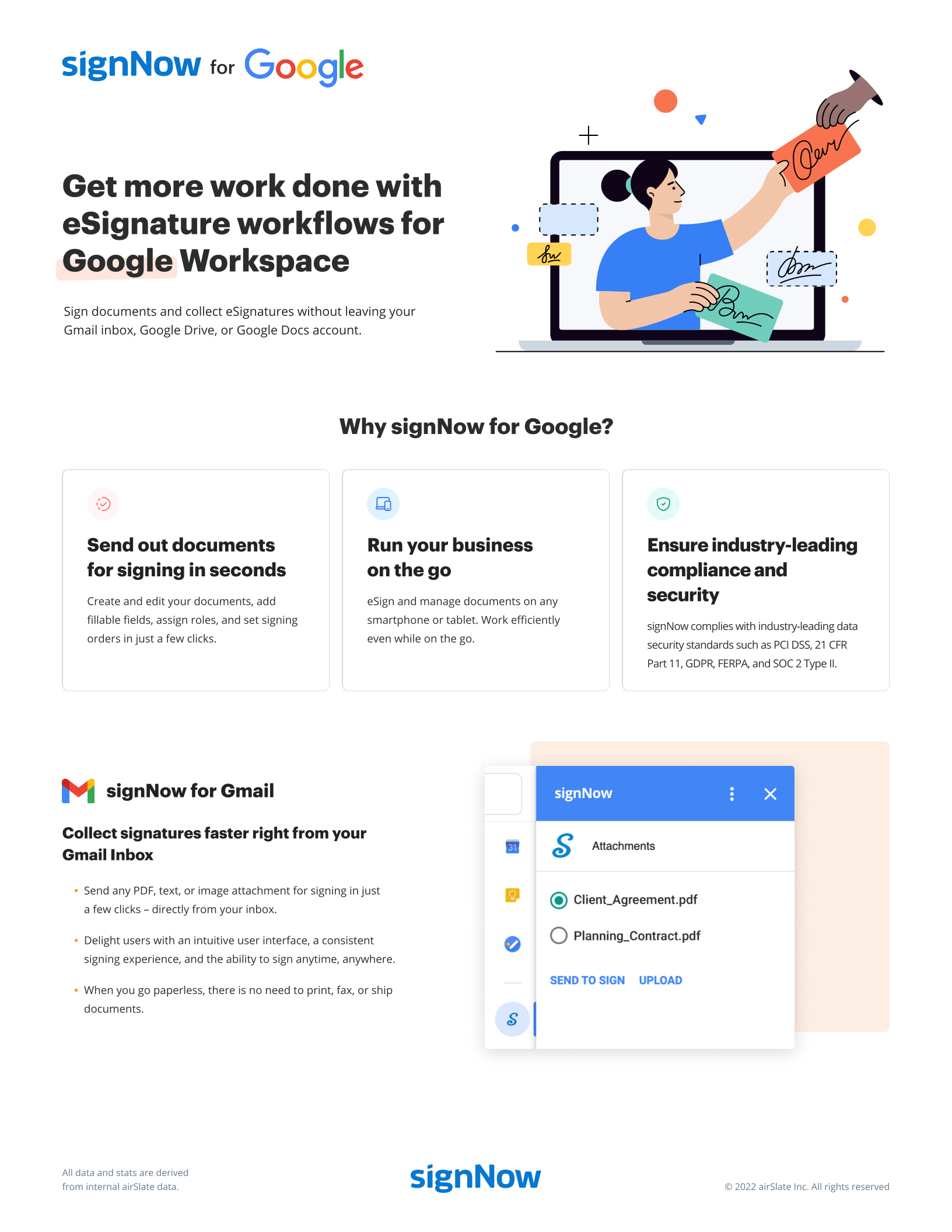 signNow for Google overview