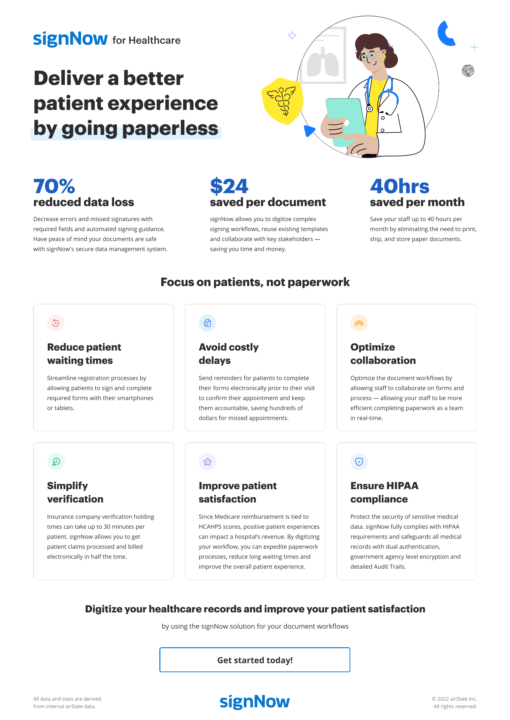 signNow for Healthcare: Infographic