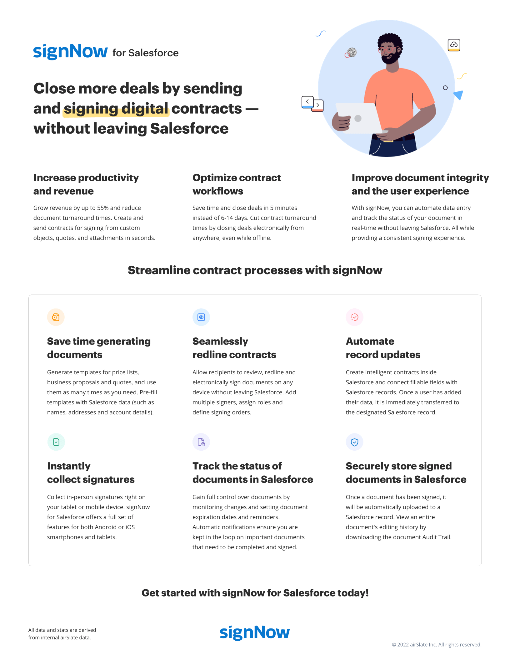 signNow for Salesforce infographic
