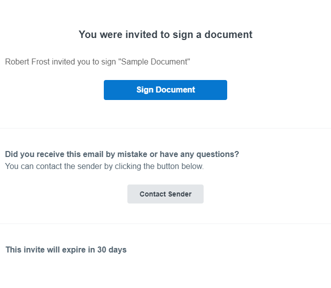 Receiving forms and contracts