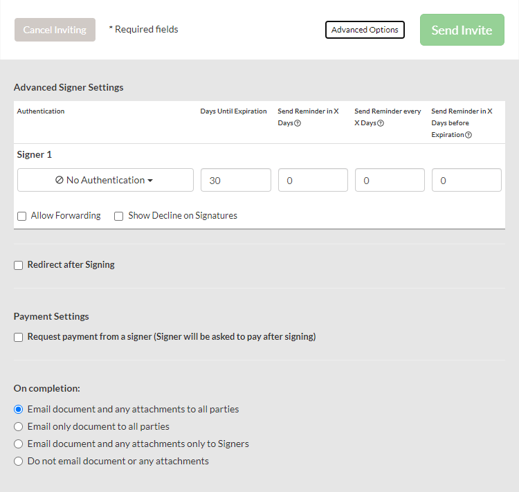 Customize Signer Email
