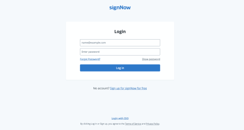 Log in to your API Sandbox account