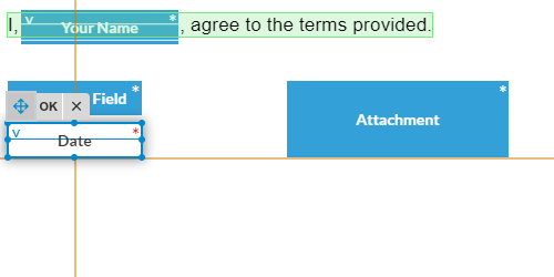 While moving the element