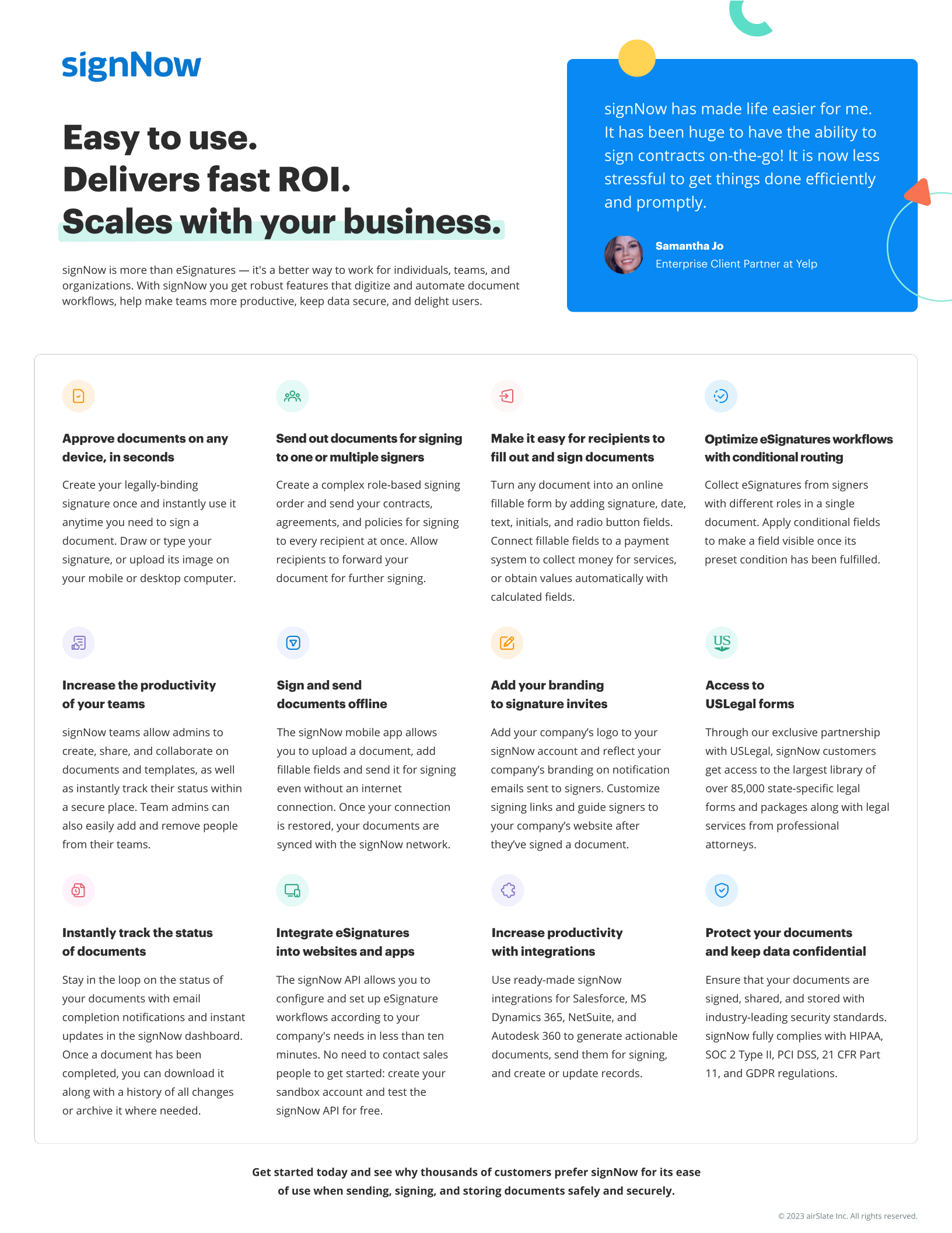 Features overview