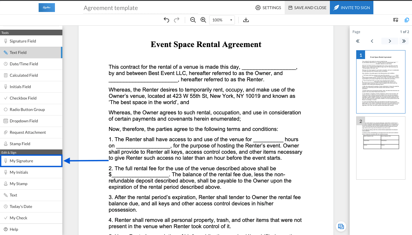 Create an electronic signature Create an electronic signature