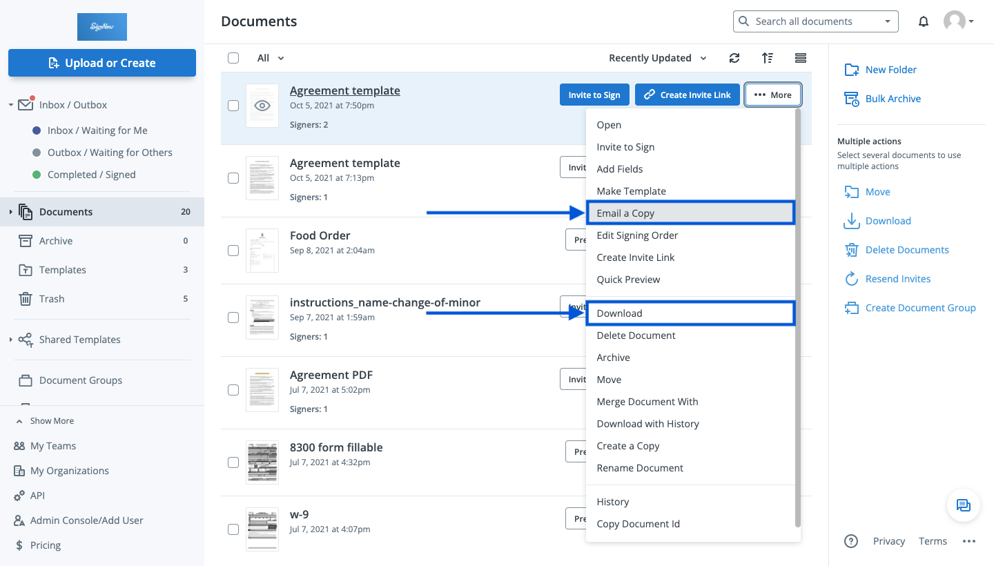 Export a document with an electronic signature Export a document with an electronic signature