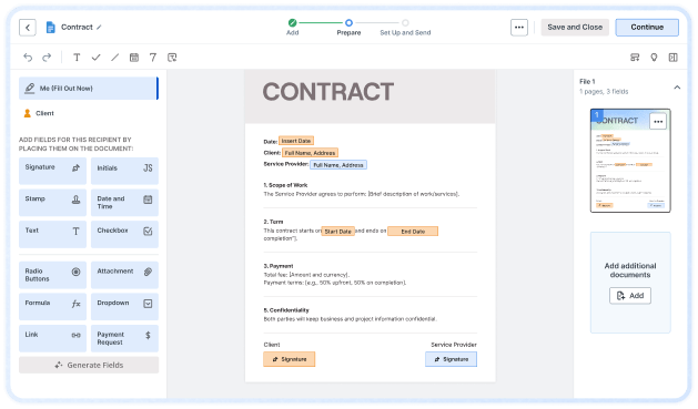 airSlate SignNow document editor