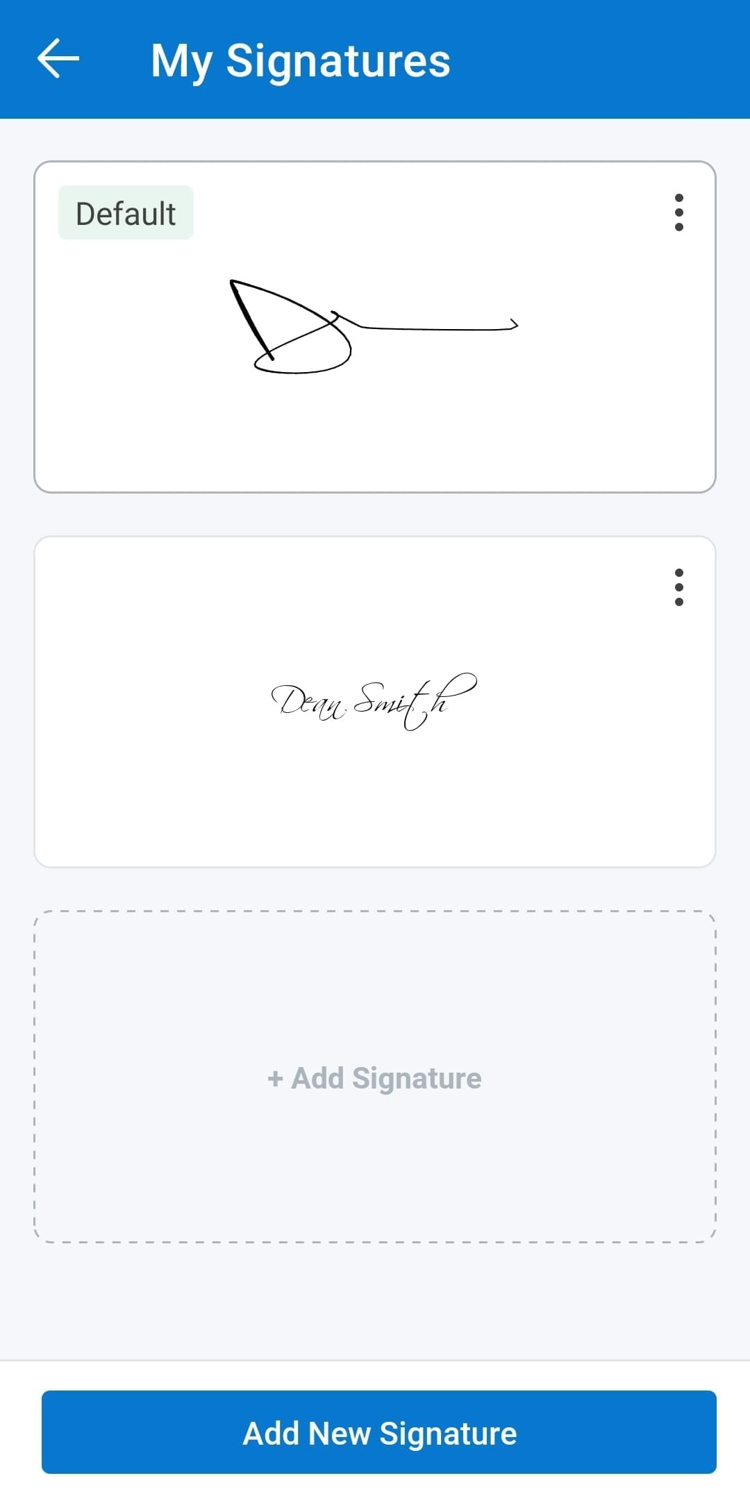 how to insert signature in word android