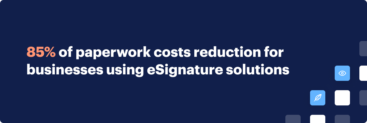 90% error reduction for businesses using eSignature solutions