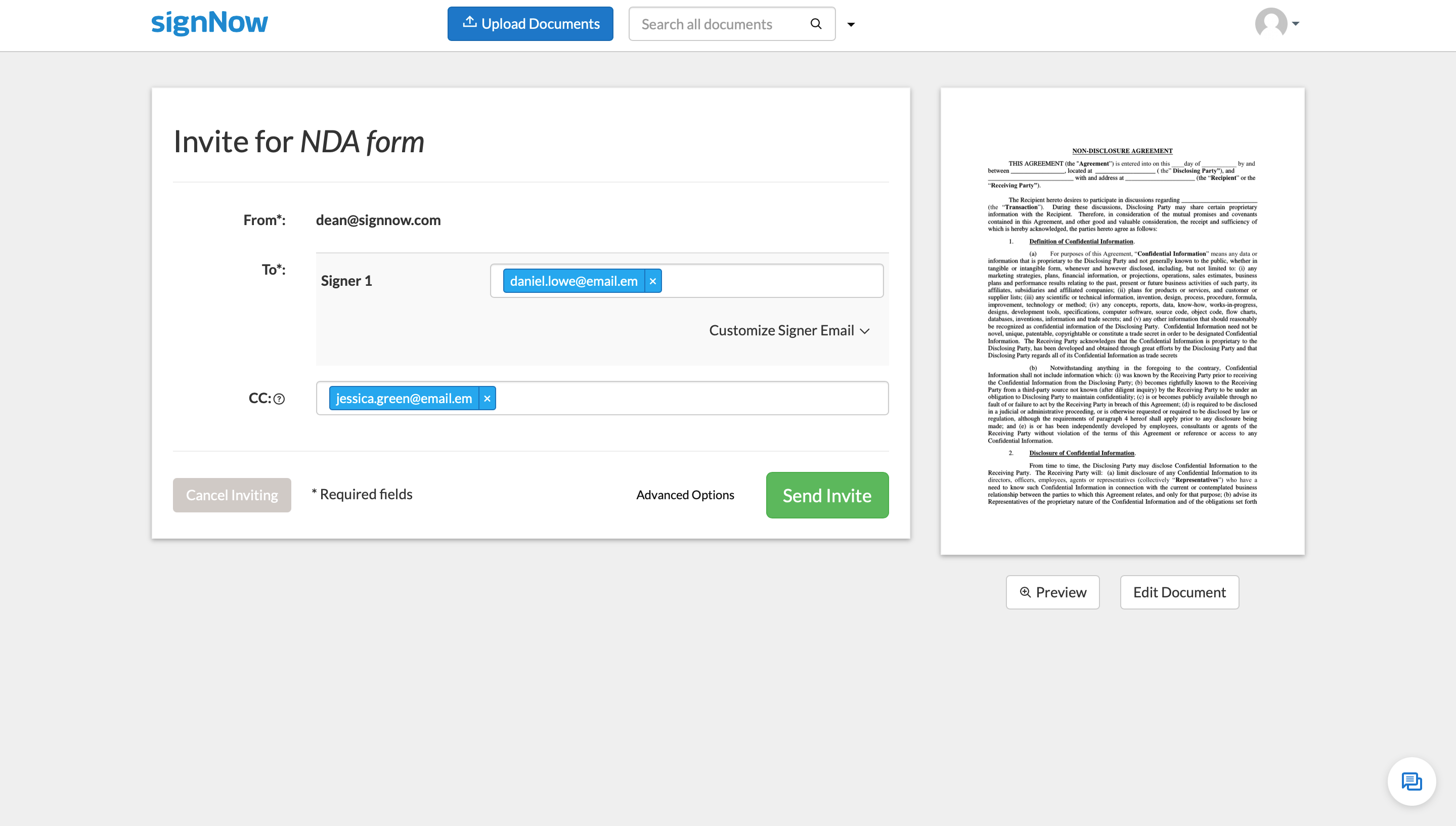 Add Recipients airSlate SignNow