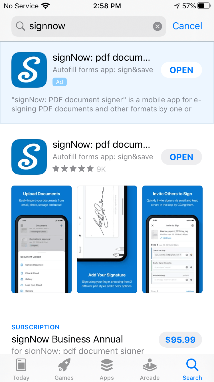 App Sign Documents